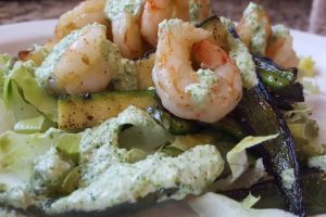 Spicy Shrimp and Poblano Salad