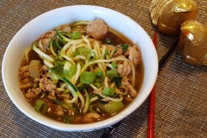 Spicy Pork and Zoodle Bowl