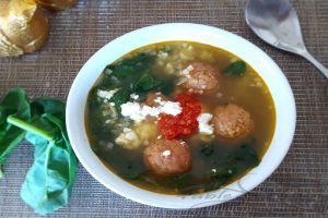 Moroccan Spiced Meatball Soup
