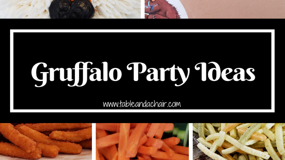 Easy food ideas for a festive Gruffalo birthday party in the deep dark woods.