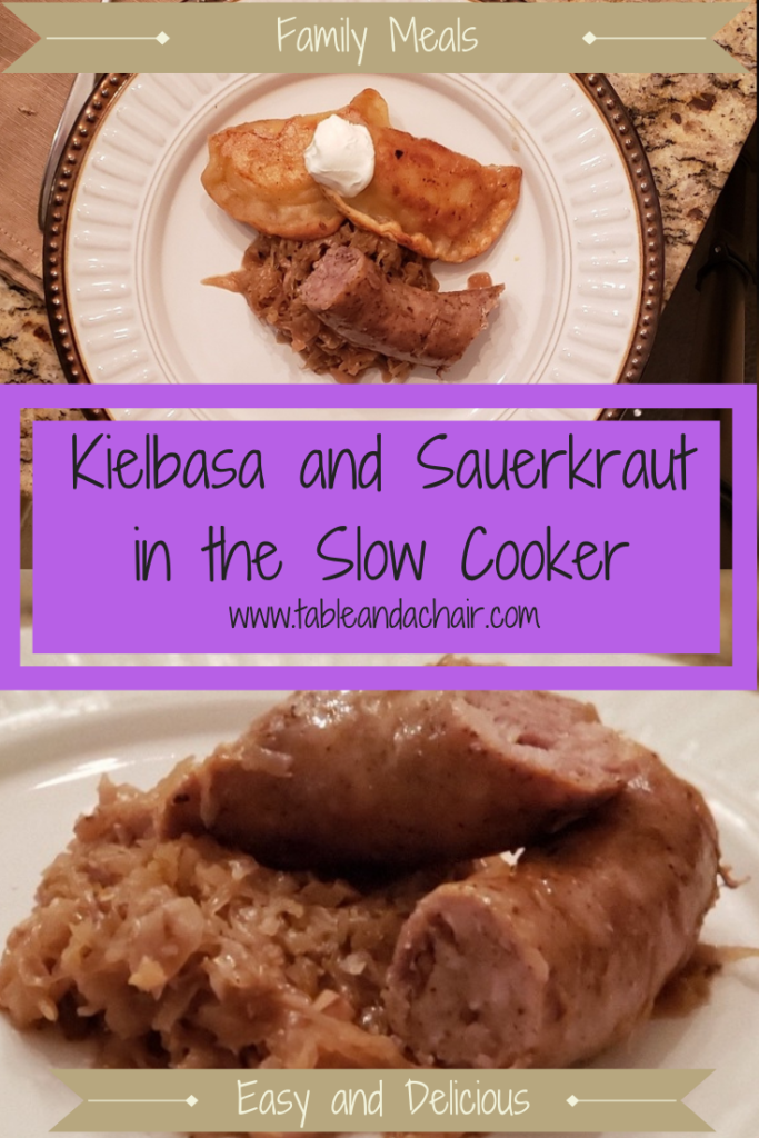 Kielbasa and Sauerkraut in the Slow Cooker